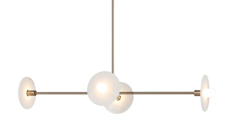 Matteo Lighting C42604CG Monument LED Linear Pendant in Champagne Gold