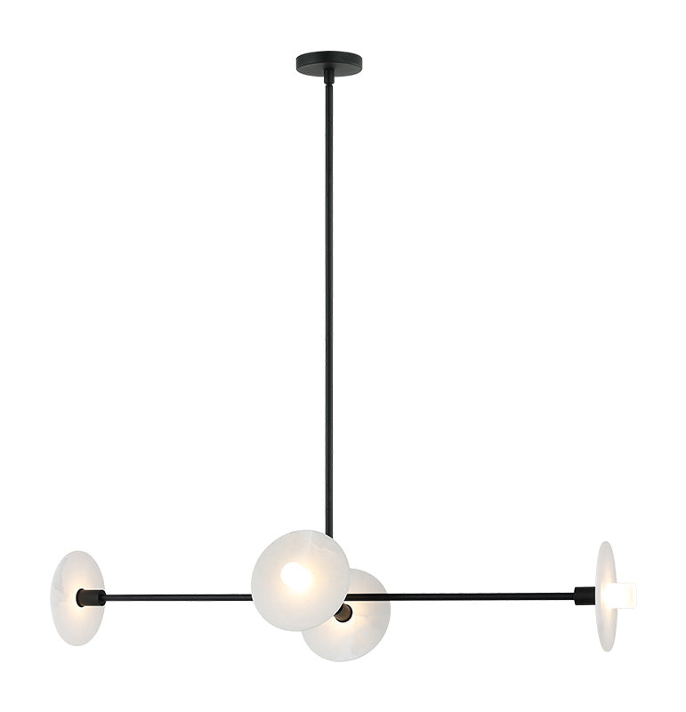 Matteo Lighting C42604MB Monument LED Linear Pendant in Matte Black