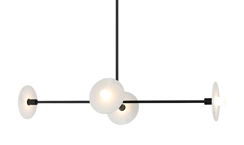 Matteo Lighting C42604MB Monument LED Linear Pendant in Matte Black