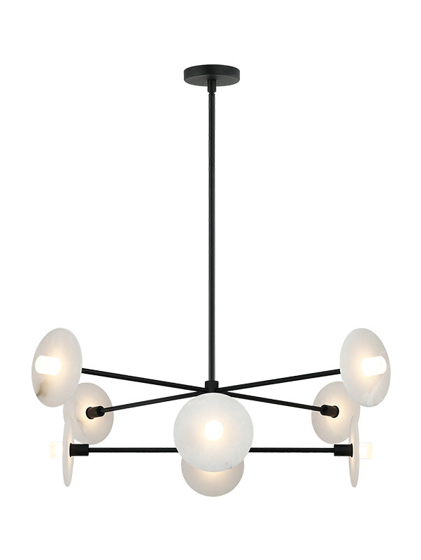 Matteo Lighting C42608MB Monument LED Chandelier in Matte Black