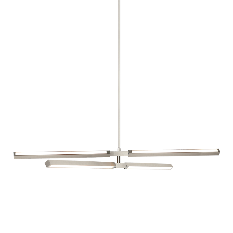 Matteo Lighting C43649BN Lineal LED 2-Tier Chandelier in Brushed Nickel