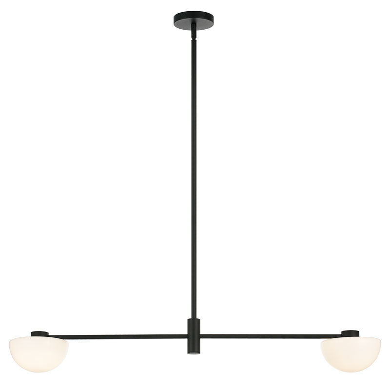 Éclairage linéaire LED Matteo Lighting C43702MBOP Gardena Suspension en noir mat