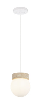 Matteo Lighting C44001WH Dune Pendant in Turkish Travertine