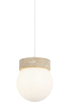 Matteo Lighting C44001WH Dune Pendant in Turkish Travertine