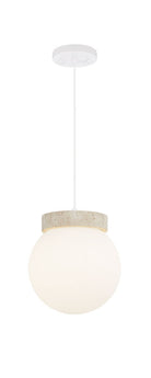 Matteo Lighting C44011WH Dune Pendant in Turkish Travertine