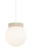 Matteo Lighting C44011WH Dune Pendant in Turkish Travertine