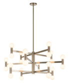 Matteo Lighting C44124CGOP Interstellar LED 3-Tier Chandelier in Champagne Gold