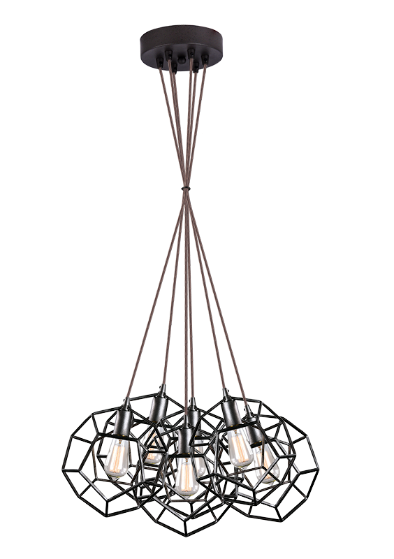 Rosace de plafond ronde multi-usages Matteo Lighting CNP0206RB, noir rouille