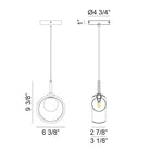 Matteo Lighting C60601AGCL Delcia LED Pendant in Aged Gold Brass