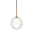 Matteo Lighting C60601AGCL Delcia LED Pendant in Aged Gold Brass