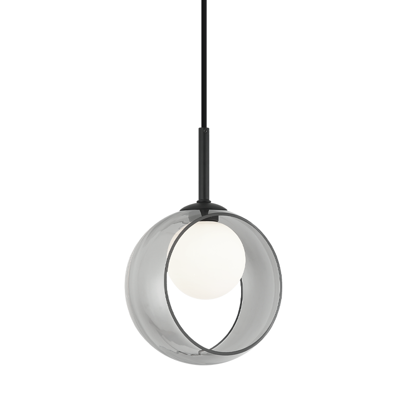 Matteo Lighting C60601BKSM Delcia LED Pendant in Black