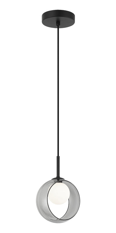 Matteo Lighting C60601BKSM Delcia LED Pendant in Black