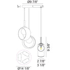 Matteo Lighting C60603AGCL Delcia LED Chandelier in Aged Gold Brass