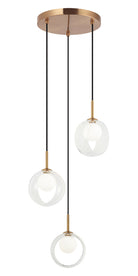 Matteo Lighting C60603AGCL Delcia LED Chandelier in Aged Gold Brass