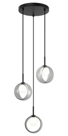 Matteo Lighting C60603BKSM Delcia LED Chandelier in Black