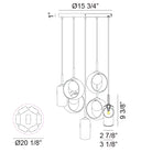 Matteo Lighting C60607BKSM Delcia LED Chandelier in Black
