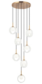 Matteo Lighting C60607AGCL Delcia LED Chandelier in Aged Gold Brass