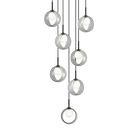 Matteo Lighting C60607BKSM Delcia LED Chandelier in Black