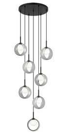 Matteo Lighting C60607BKSM Delcia LED Chandelier in Black