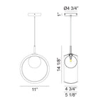 Matteo Lighting C60611BKSM Delcia LED Pendant in Black