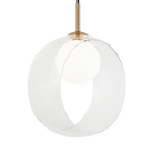 Matteo Lighting C60611AGCL Delcia LED Pendant in Aged Gold Brass