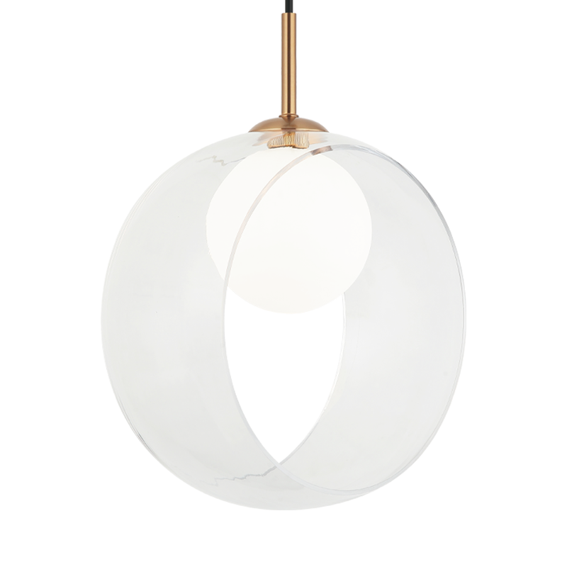 Matteo Lighting C60611AGCL Delcia LED Pendant in Aged Gold Brass