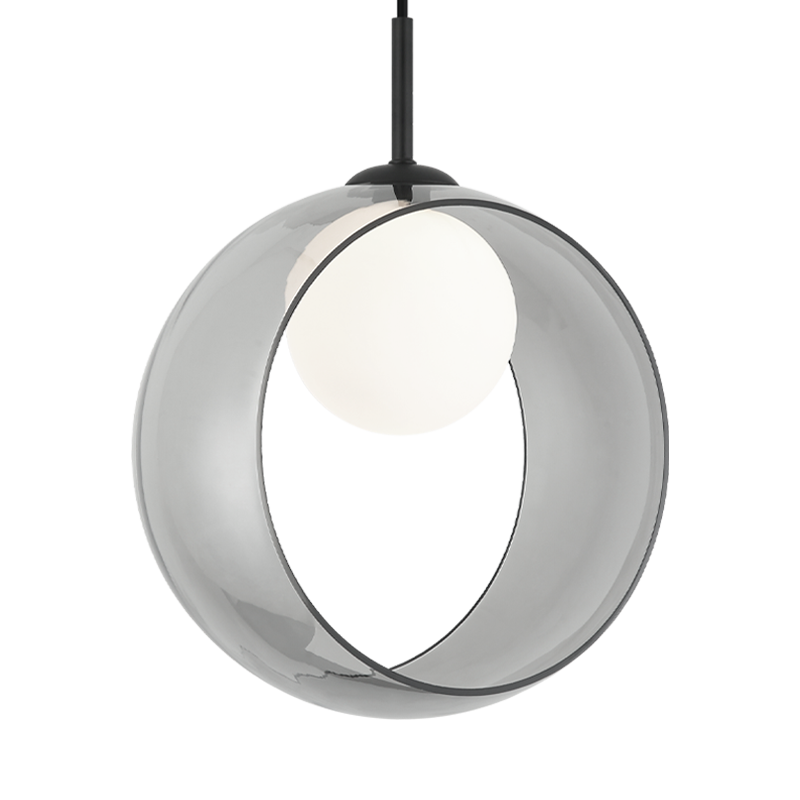Matteo Lighting C60611BKSM Delcia LED Pendant in Black