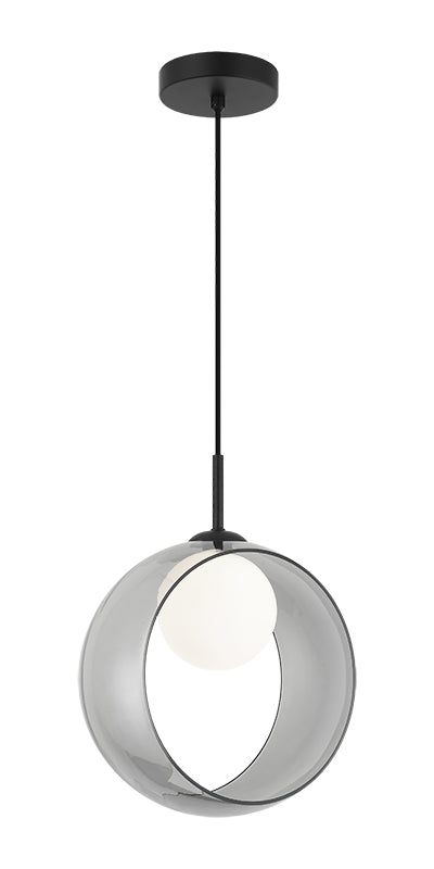 Matteo Lighting C60611BKSM Delcia LED Pendant in Black