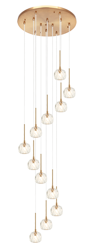 Rosace de plafond ronde Matteo Lighting CP0112AG en laiton doré vieilli