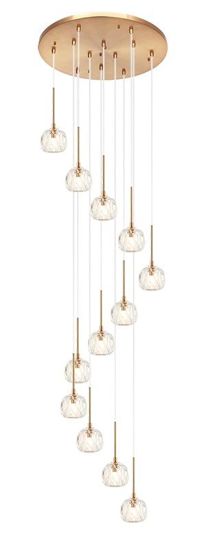 Rosace de plafond ronde Matteo Lighting CP0112AG en laiton doré vieilli