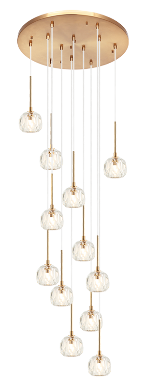 Rosace de plafond ronde Matteo Lighting CP0112AG en laiton doré vieilli