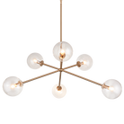 Matteo Lighting C81706AGCL Novo Round Chandelier in Aged Gold Brass