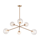 Matteo Lighting C81706AGCL Novo Round Chandelier in Aged Gold Brass