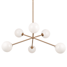 Matteo Lighting C81706AGOP Novo Round Chandelier in Aged Gold Brass