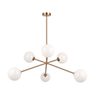 Matteo Lighting C81706AGOP Novo Round Chandelier in Aged Gold Brass