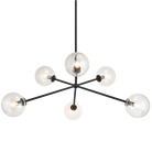 Matteo Lighting C81706BKCL Novo Round Chandelier in Black