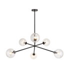 Matteo Lighting C81706BKCL Novo Round Chandelier in Black