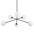 Matteo Lighting C81706BKOP Novo Round Chandelier in Black