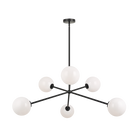 Matteo Lighting C81706BKOP Novo Round Chandelier in Black