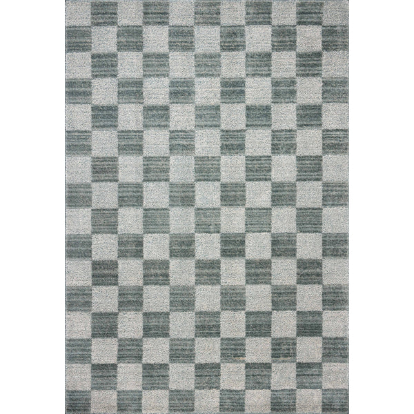Tapis Calvin CLV-01 bleu/ivoire