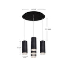 Kuzco Lighting MP401431BK-05 Cameo LED Multi Suspension en noir