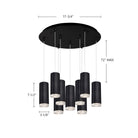 Kuzco Lighting MP401431BK-09 Cameo LED Multi Suspension en noir
