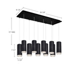Kuzco Lighting MP401431BK-10 Cameo LED Multi Suspension en noir