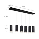 Kuzco Lighting MP401432BK-06 Cameo LED Multi Suspension en noir