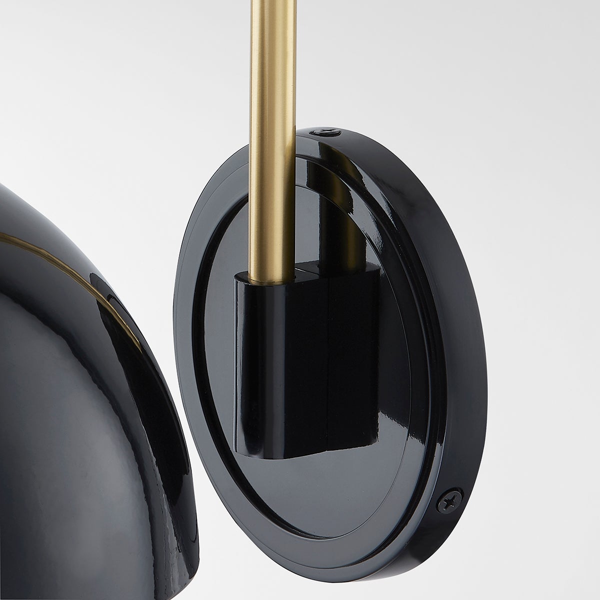Mitzi H769101-AGB/GBK Camille Wall Sconce in Gloss Black