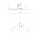 Kuzco Lighting CF94956_DRAWING Owens Ceiling Fan