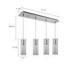 Kuzco Lighting MP4401CH-04 Champagne LED Multi Suspension dans Chrome