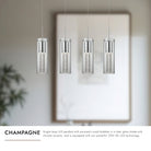 Kuzco Lighting MP4401CH-04 Champagne LED Multi Suspension dans Chrome