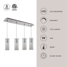 Kuzco Lighting MP4401CH-04 Champagne LED Multi Suspension dans Chrome