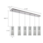 Kuzco Lighting MP4401CH-06 Champagne LED Multi Suspension dans Chrome